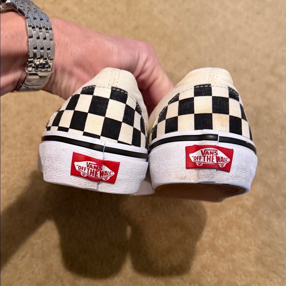 Vans Black and White Checkerboard Slip-Ons - Picture 6 of 7